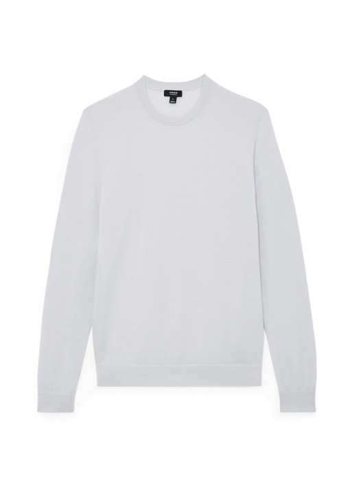 Reiss Wessex sweater van merino wol - voorkant 4 lichtblauw