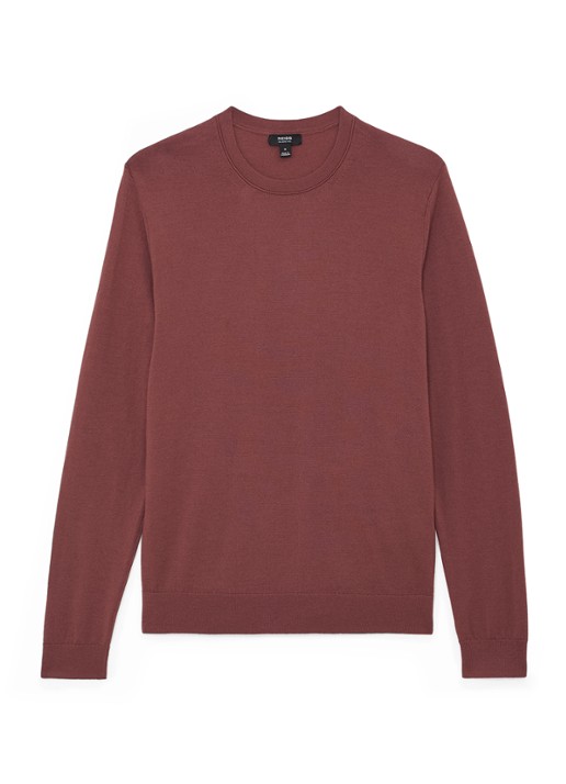 Reiss Wessex sweater van merino wol - voorkant 5 oudroze