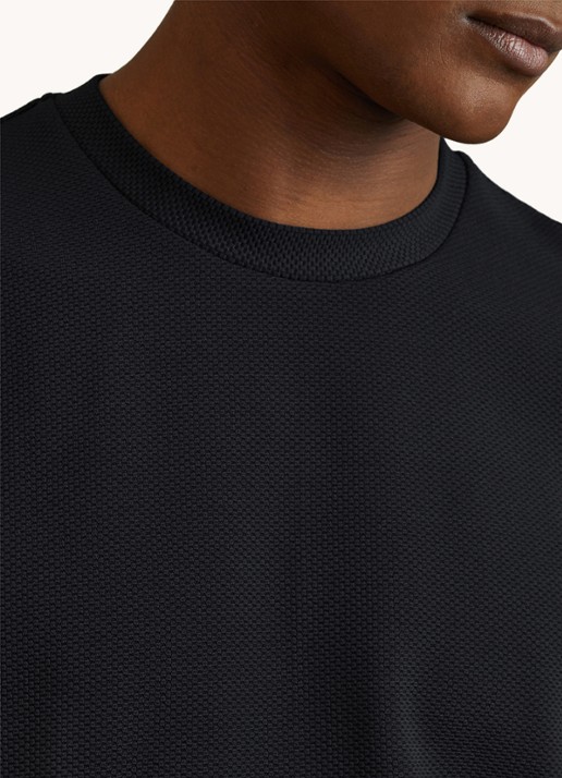Reiss Wick T-shirt met structuur - detail 5 donkerblauw