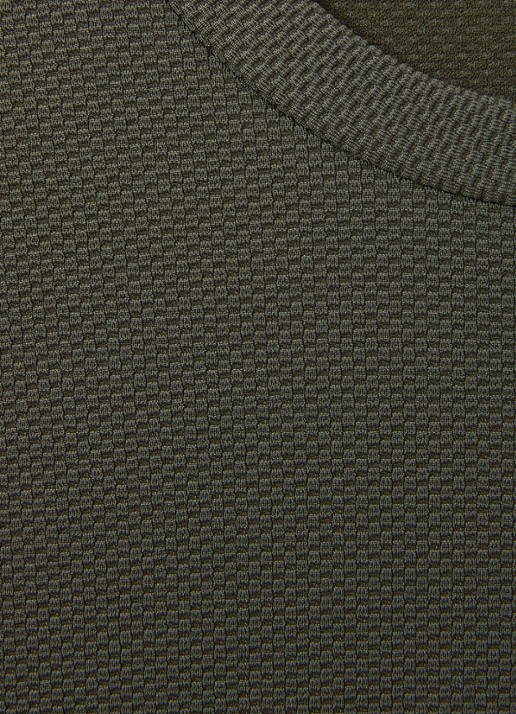 Reiss Wick T-shirt met structuur - detail 5 bronsgroen
