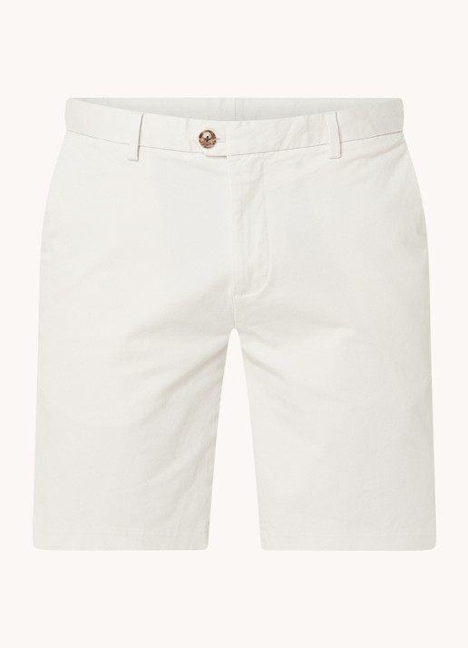 Reiss Wicket straight fit korte chino met steekzakken  - voorkant gebroken wit