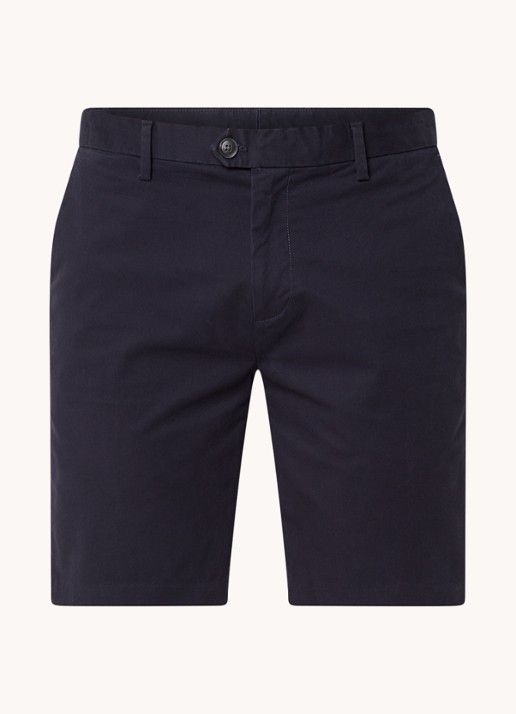 Reiss Wicket straight fit korte chino met steekzakken  - voorkant donkerblauw