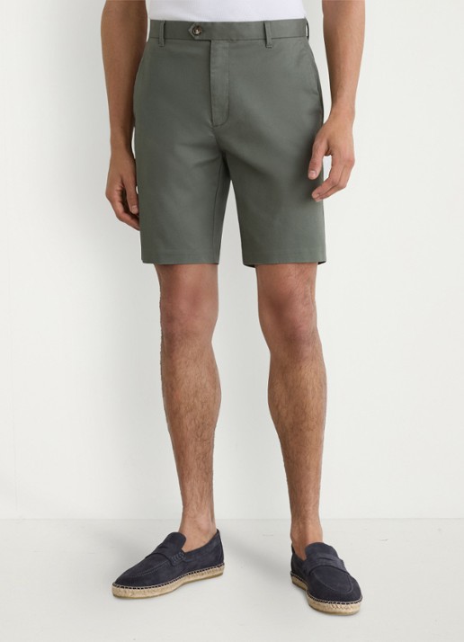Reiss Wicket straight fit korte chino met steekzakken - detail 5 groen