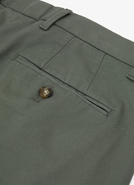 Reiss Wicket straight fit korte chino met steekzakken - detail 6 groen