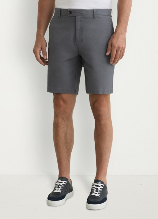 Reiss Wide fit korte chino met structuur - detail 2 airforce blue / blauw