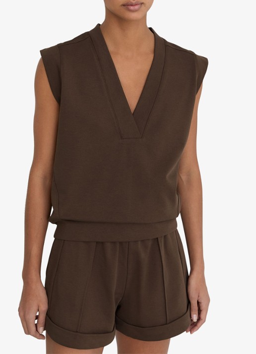 Reiss Willa top met V-hals