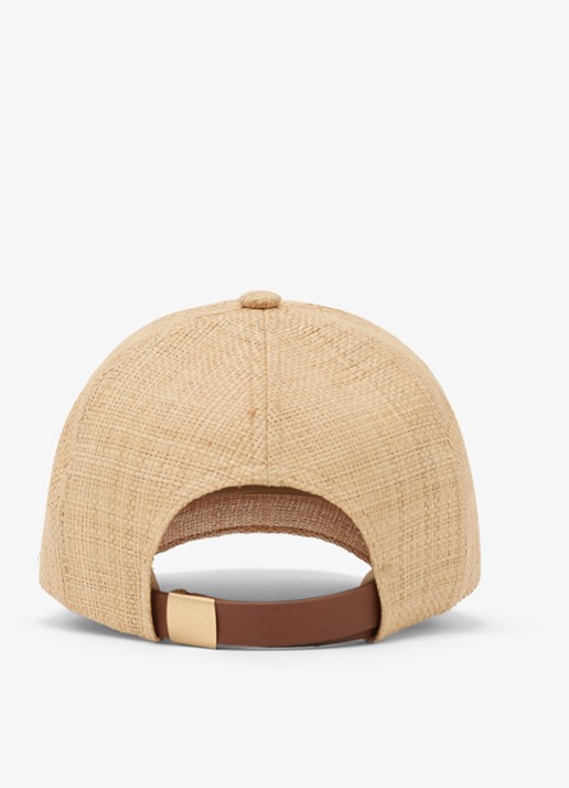 Reiss Winnie pet met gevlochten detail - achterkant beige