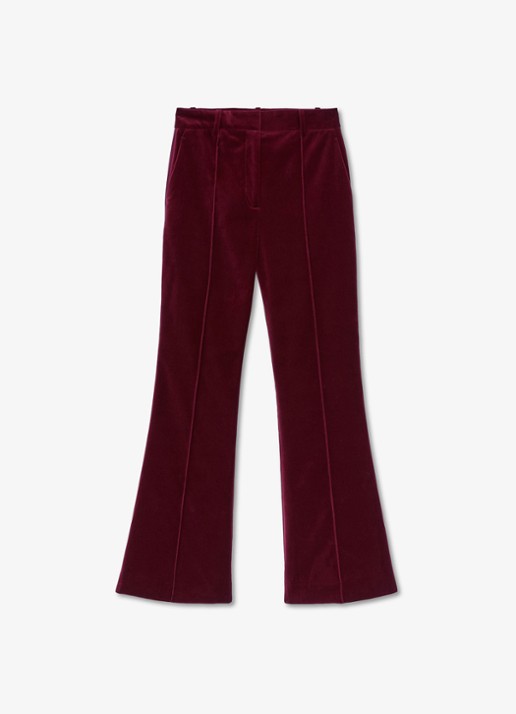 Reiss Wren high waist flared pantalon van fluweel