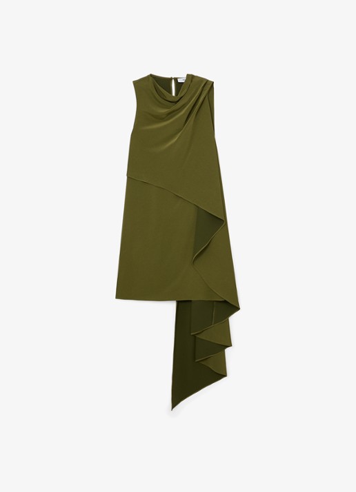 Reiss WRENLEY Drape-Detail Layered Mini Dress