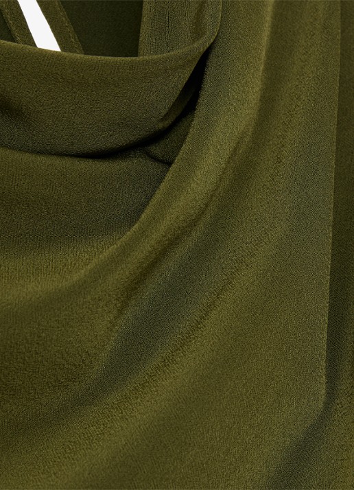 Reiss Wrenley mini jurk met gedrapeerd detail - detail 4 olijfgroen