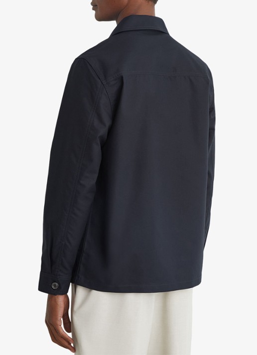 Reiss Yorker overshirt met borstzakken - achterkant indigo