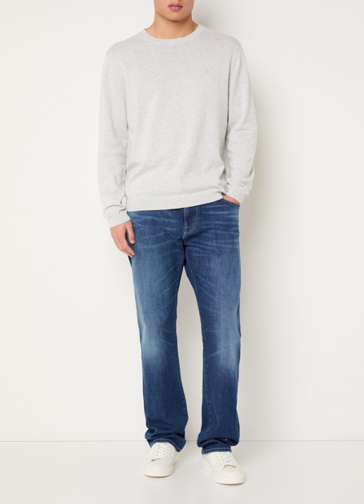 Replay Aideen loose fit jeans met donkere wassing - voorkant 4 indigo