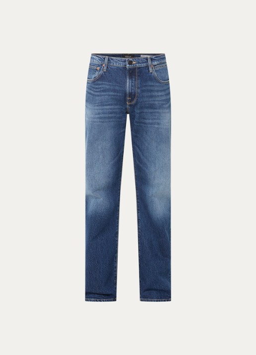 Replay Aideen straight leg jeans met medium wassing - voorkant 4 indigo