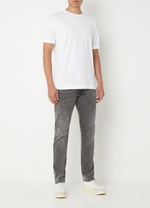 Replay Anbass slim fit jeans met gekleurde wassing - voorkant 5 grijs