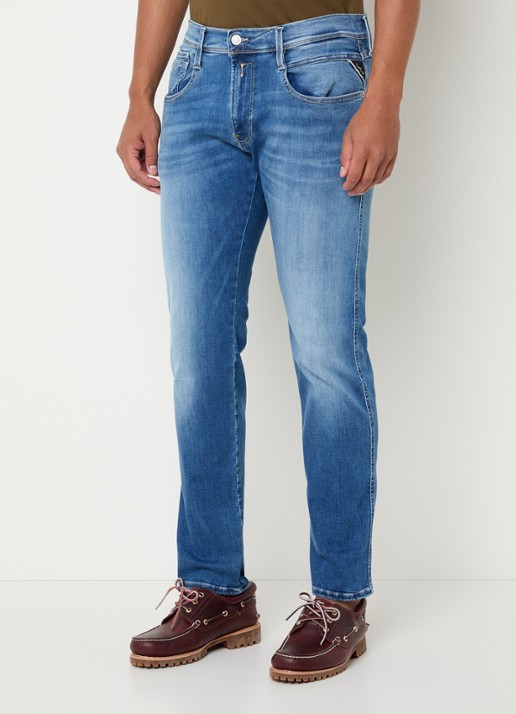 Replay Anbass slim fit jeans met medium wassing