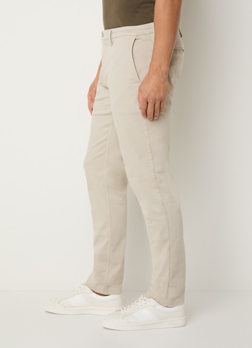 Replay Benni slim fit broek met steekzakken - detail 5 beige