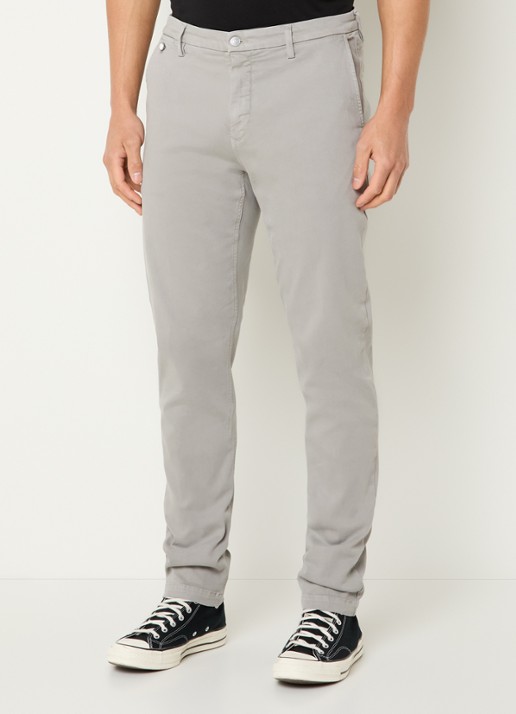 Replay Benni slim fit broek met steekzakken