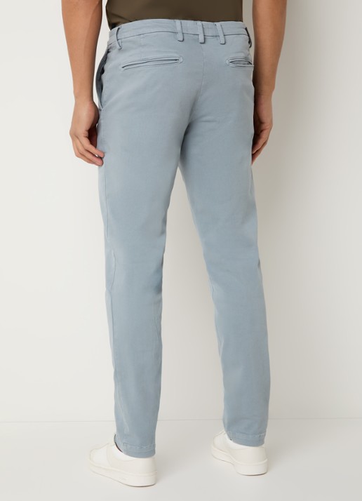 Replay Benni slim fit broek met steekzakken - achterkant lichtblauw