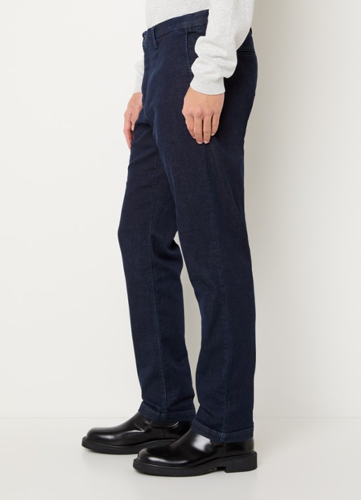 Replay Benni slim fit chino met steekzakken - detail 5 donkerblauw