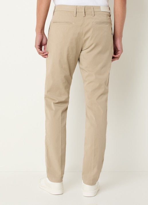 Replay Benni slim fit chino met steekzakken - achterkant zand