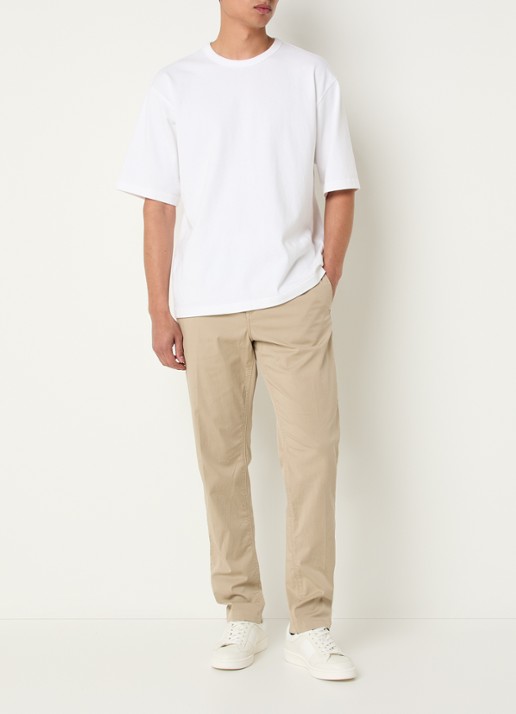 Replay Benni slim fit chino met steekzakken - voorkant 3 zand