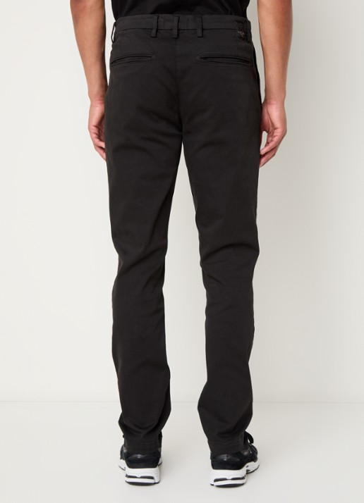 Replay Benni straight fit chino met steekzakken - achterkant 5 zwart