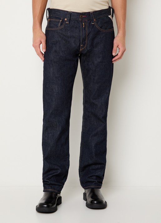 Replay Deryck straight leg jeans met steekzakken - detail 5 indigo