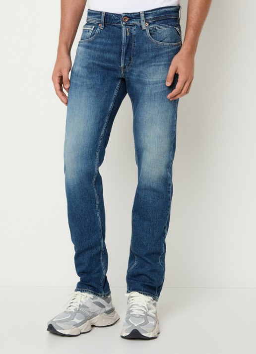 Replay Grover slim fit jeans met medium wassing