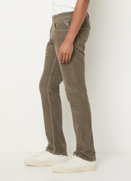 Replay Grover straight fit chino van corduroy - detail 3 khaki