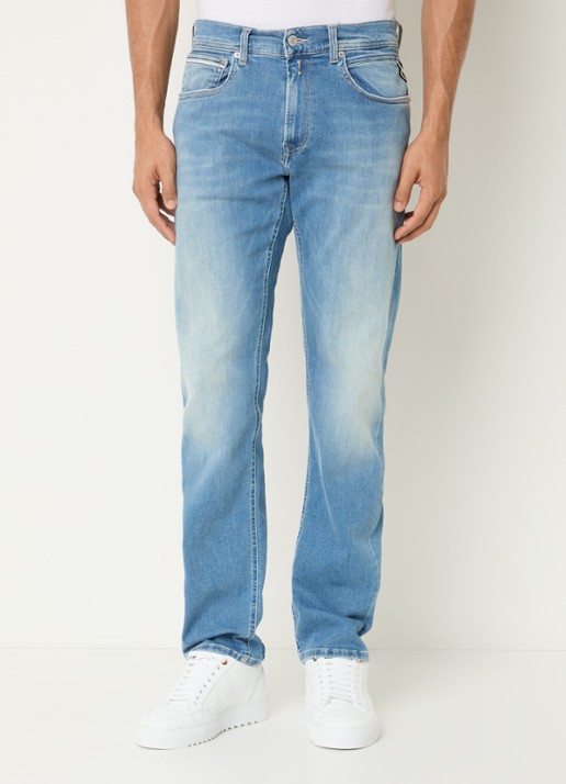 Replay Grover straight leg jeans met medium wassing