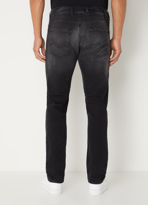 Replay Grover straight leg jeans met steekzakken - achterkant zwart