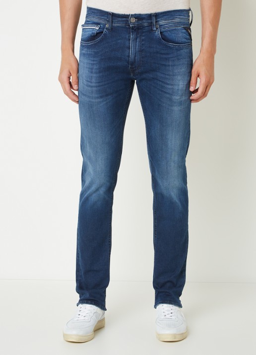 Replay Grover tapered fit jeans met stretch