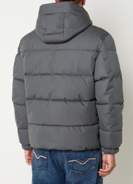 Replay Puffer jack met ritszakken en afneembare capuchon - achterkant 4 antraciet