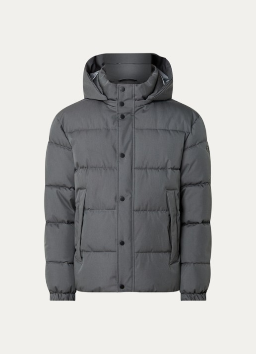 Replay Puffer jack met ritszakken en afneembare capuchon - voorkant antraciet