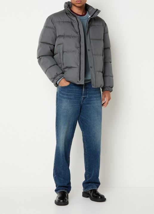 Replay Puffer jack met ritszakken en afneembare capuchon - voorkant 2 antraciet