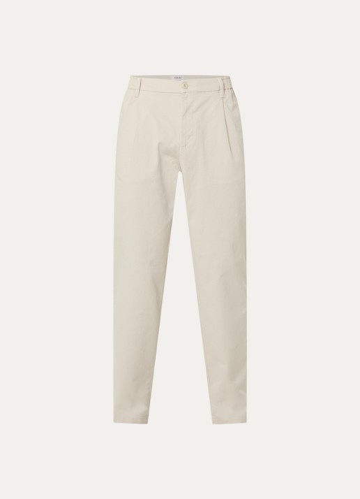 Replay Straight fit chino met steekzakken - voorkant creme