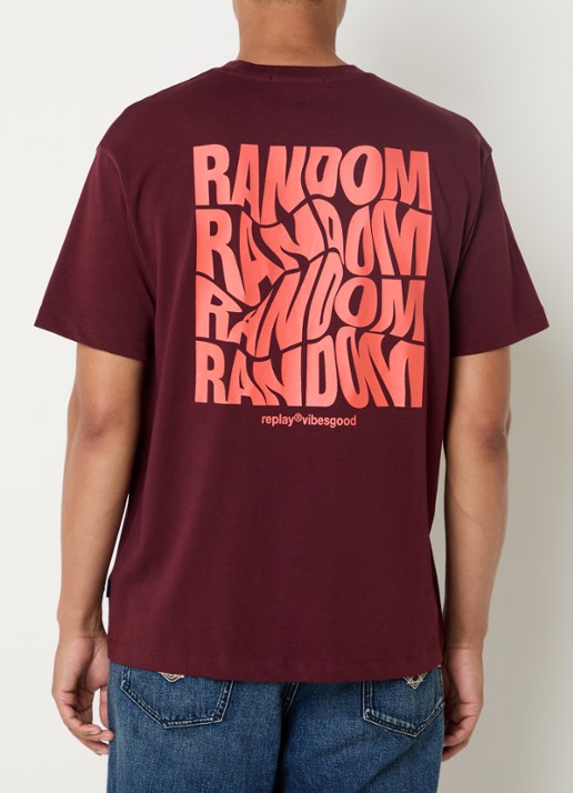 Replay T-shirt met logo- en backprint