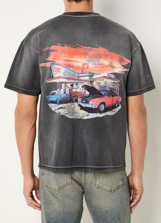 Represent 24 Hour service T-shirt met logo- en backprint