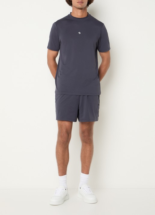 Represent 247 DNA loose fit korte broek met steekzakken - voorkant 3 antraciet
