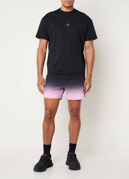 Represent 247 Ghost straight fit korte broek met logo - voorkant 2 lila