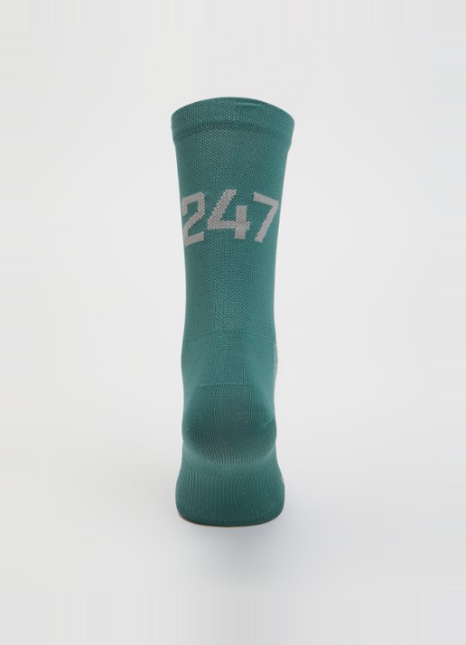 Represent 247 Numbers sportsokken met print - voorkant 2 zeegroen
