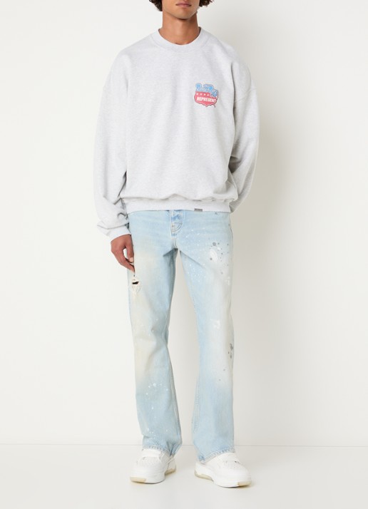 Represent Beach Boys sweater met logo- en backprint - voorkant 2 grijsmele