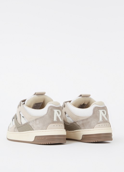 Represent Bully sneaker met suède en leren details - achterkant 5 beige