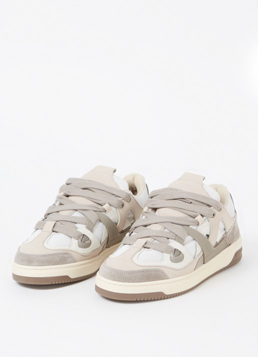 Represent Bully sneaker met suède en leren details - detail beige