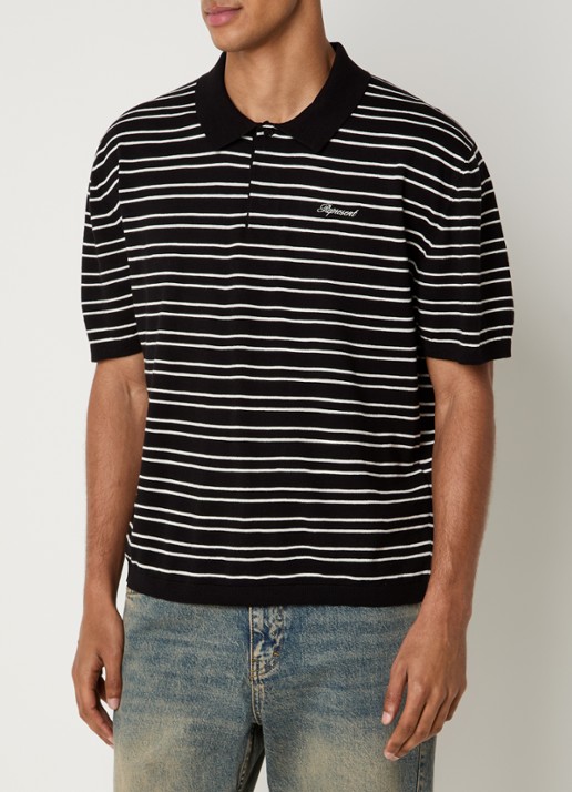 Represent California regular fit polo met logo - detail zwart