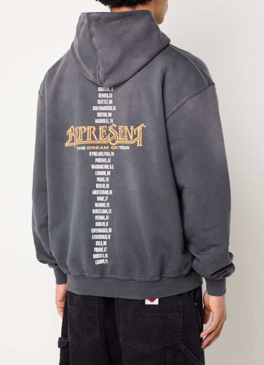 Represent Golden Tour hoodie met print - achterkant 5 antraciet