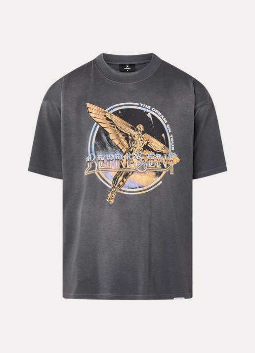Represent Golden Tour T-shirt met front- en backprint - voorkant antraciet