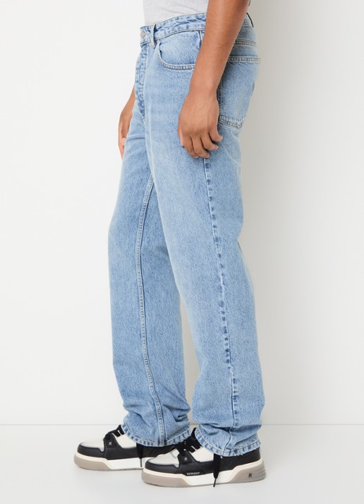 Represent Heaton straight fit jeans met lichte wassing - detail 5 indigo