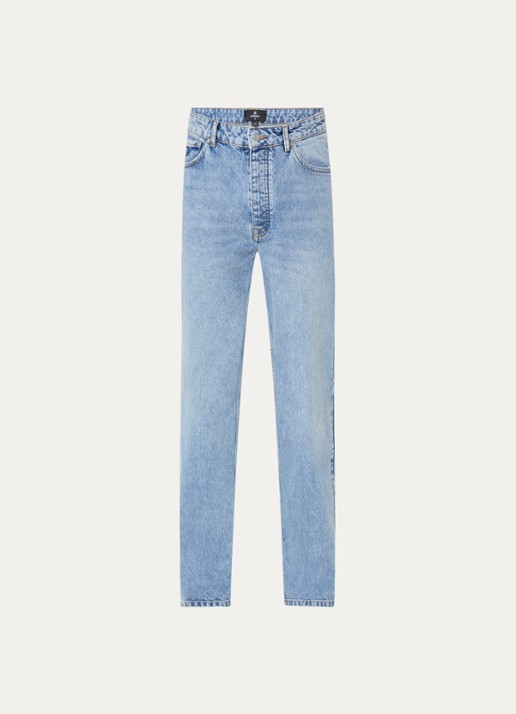 Represent Heaton straight fit jeans met lichte wassing - voorkant indigo