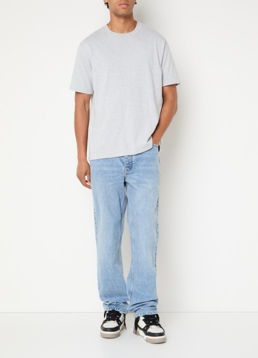 Represent Heaton straight fit jeans met lichte wassing - voorkant 2 indigo